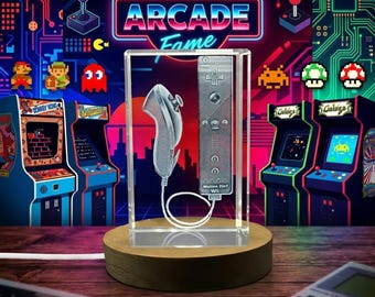3D Crystal Game Controller Trophy – LED Light, Engraved Keepsake - FGMS14