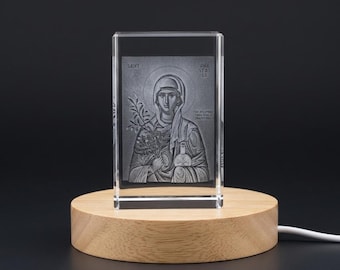 3D Engraved Crystal Art of St. Anastasia
