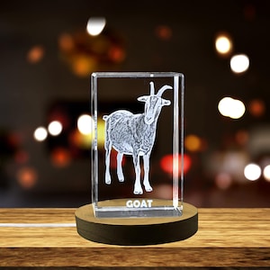 Lively Goat Crystal Carvings | Exquisite Gems Etched with Playful Caprines