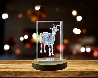 Lively Goat Crystal Carvings | Exquisite Gems Etched with Playful Caprines