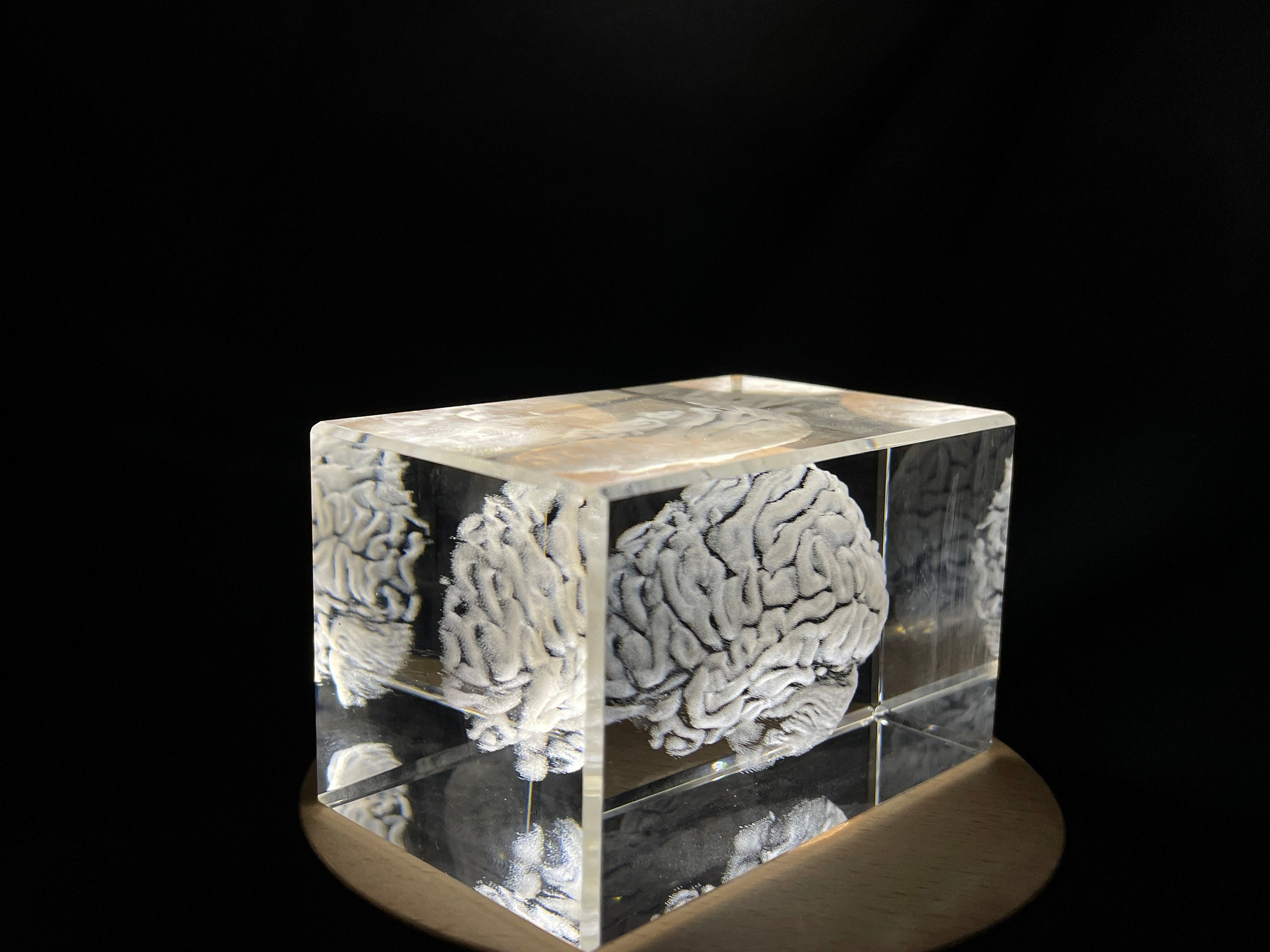 Brain Art 3D Engraved Crystal Keepsake Gift/decor - Etsy