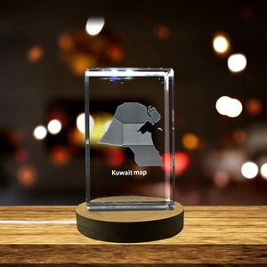 Koweït 3D Gravé Cristal 3D Gravé Cristal Souvenir/Cadeau/Décor/Collection/Souvenir