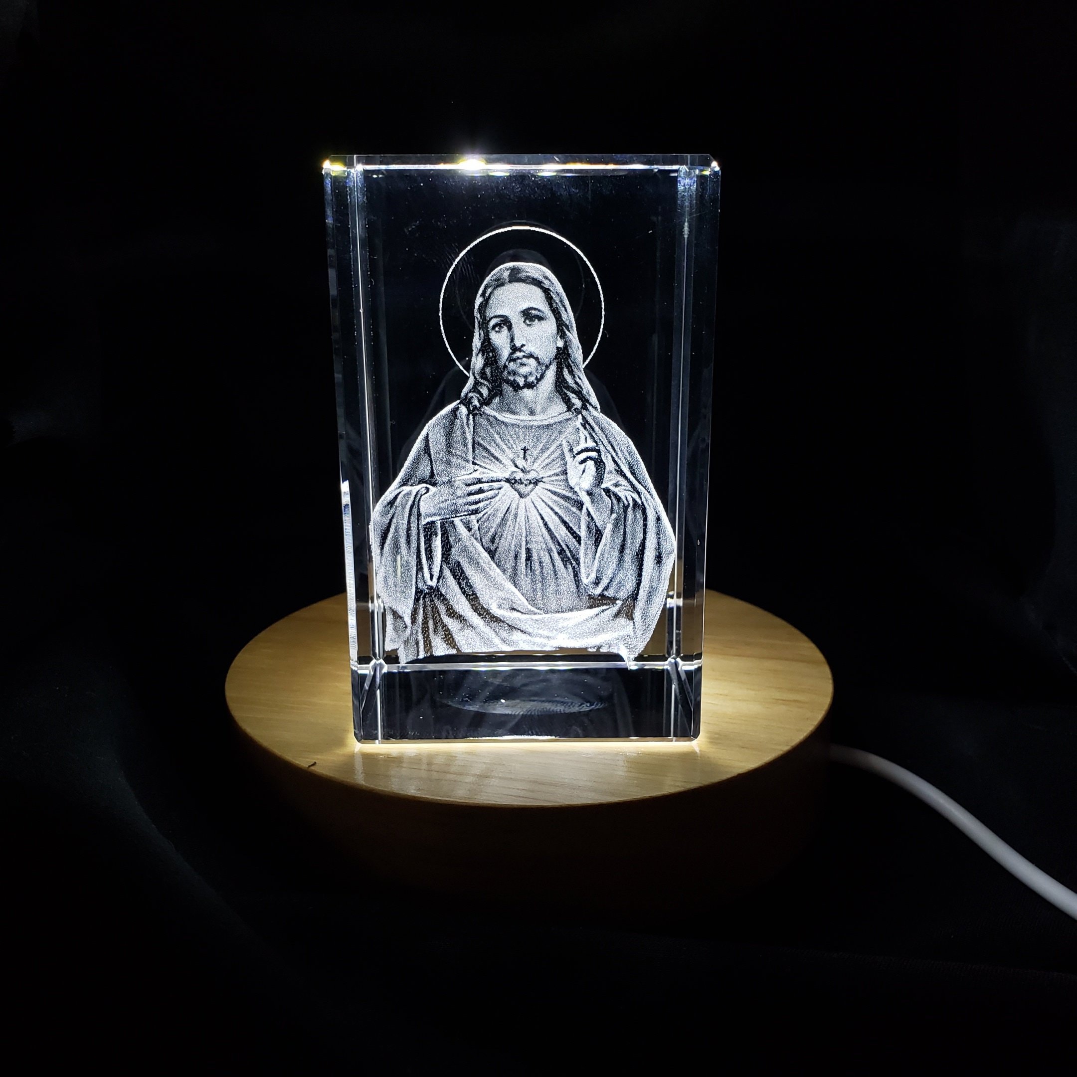 Jesus Hologram Paperweight Tower3d Laser Engraving Crystal | Etsy