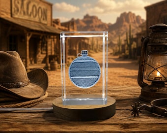 3D Engraved Crystal Water Bottle Recognition Trophy with LED Base
