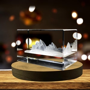 Sydney Opera House 3D Engraved Crystal Collectible Souvenir image 2