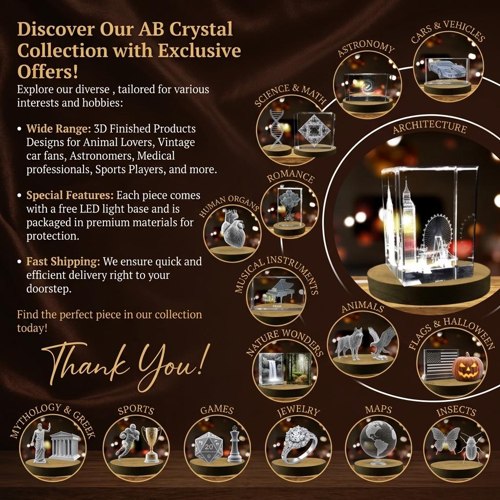Le Mont-saint-michel 3D Engraved Crystal Keepsake Souvenir