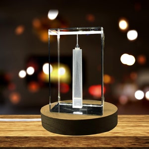 Recuerdo de recuerdo de cristal grabado en 3D del One World Trade Center