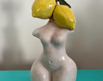 Ceramic sculpture kibele       lemon girl
