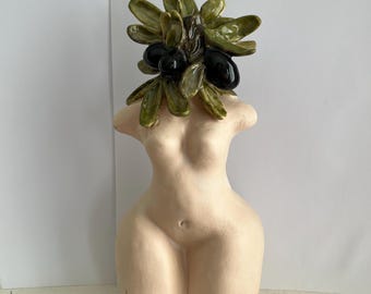 Ceramic sculpture cybele              Olive girl