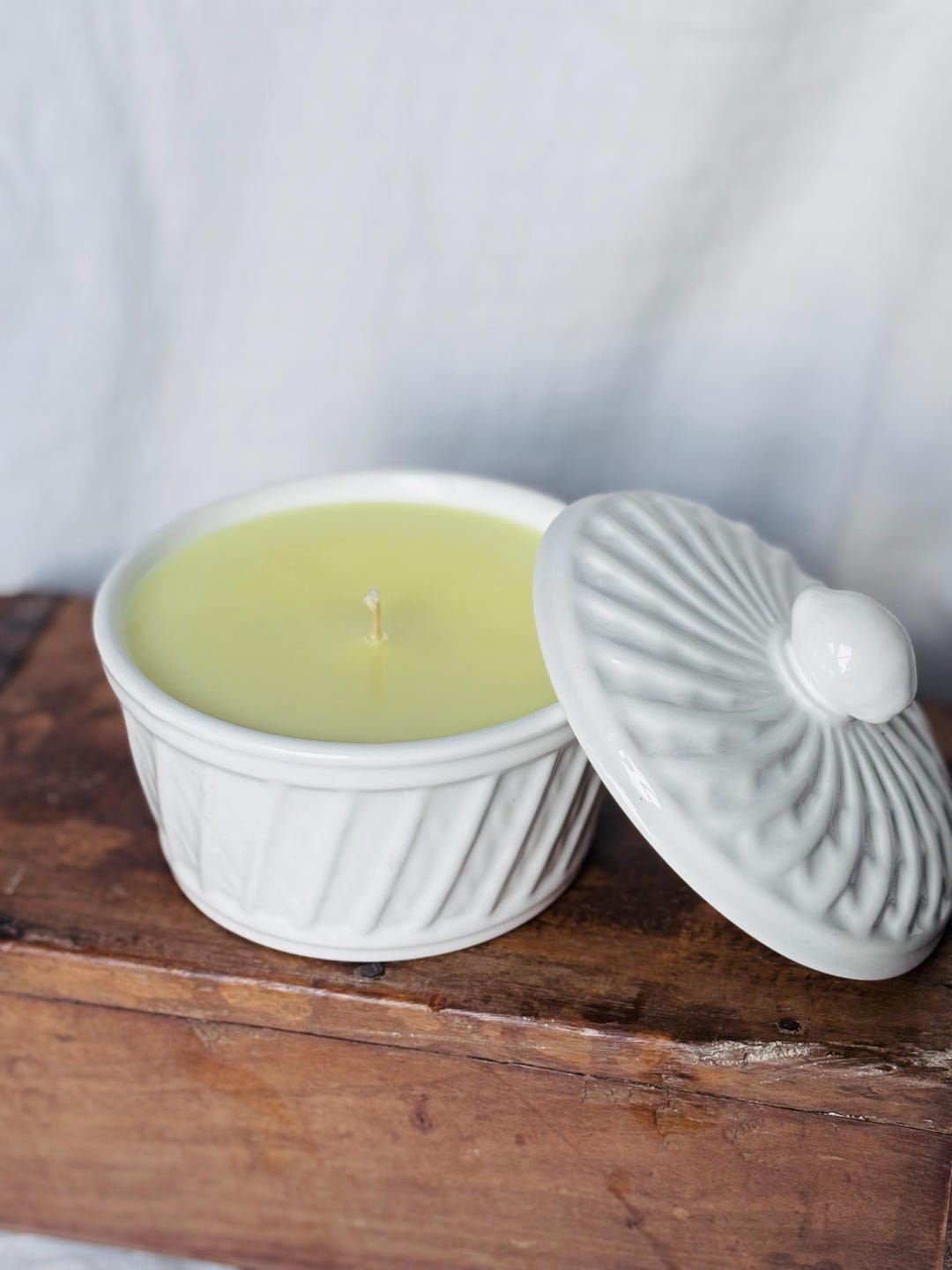 Tumeric Candle Vintage Ceramic Dish Candle | Lemongrass Turmeric Scent - Etsy