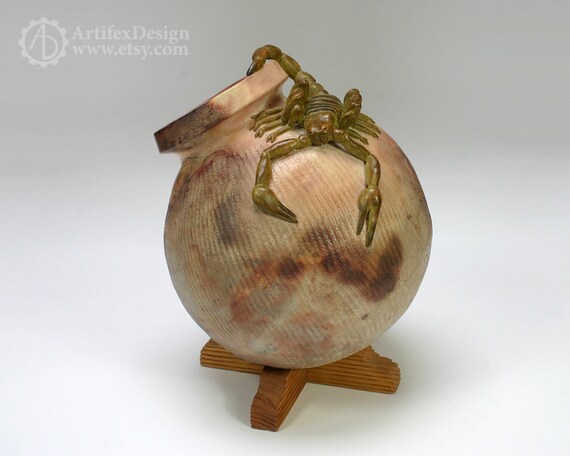 Scorpion Pot Ceramic Sculpture Hand Built Pottery Etsy