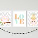Nursery Printable Owl Family LOVE Set Wall Art, Kids Room Printable Owl Wall Decor, Owls Instant ...