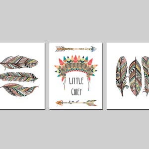 Tribal Woodland Nursery or Playroom Printable Wall Art Little - Etsy