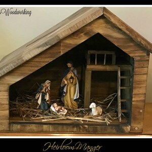 Rustic Salt Box Style Manger