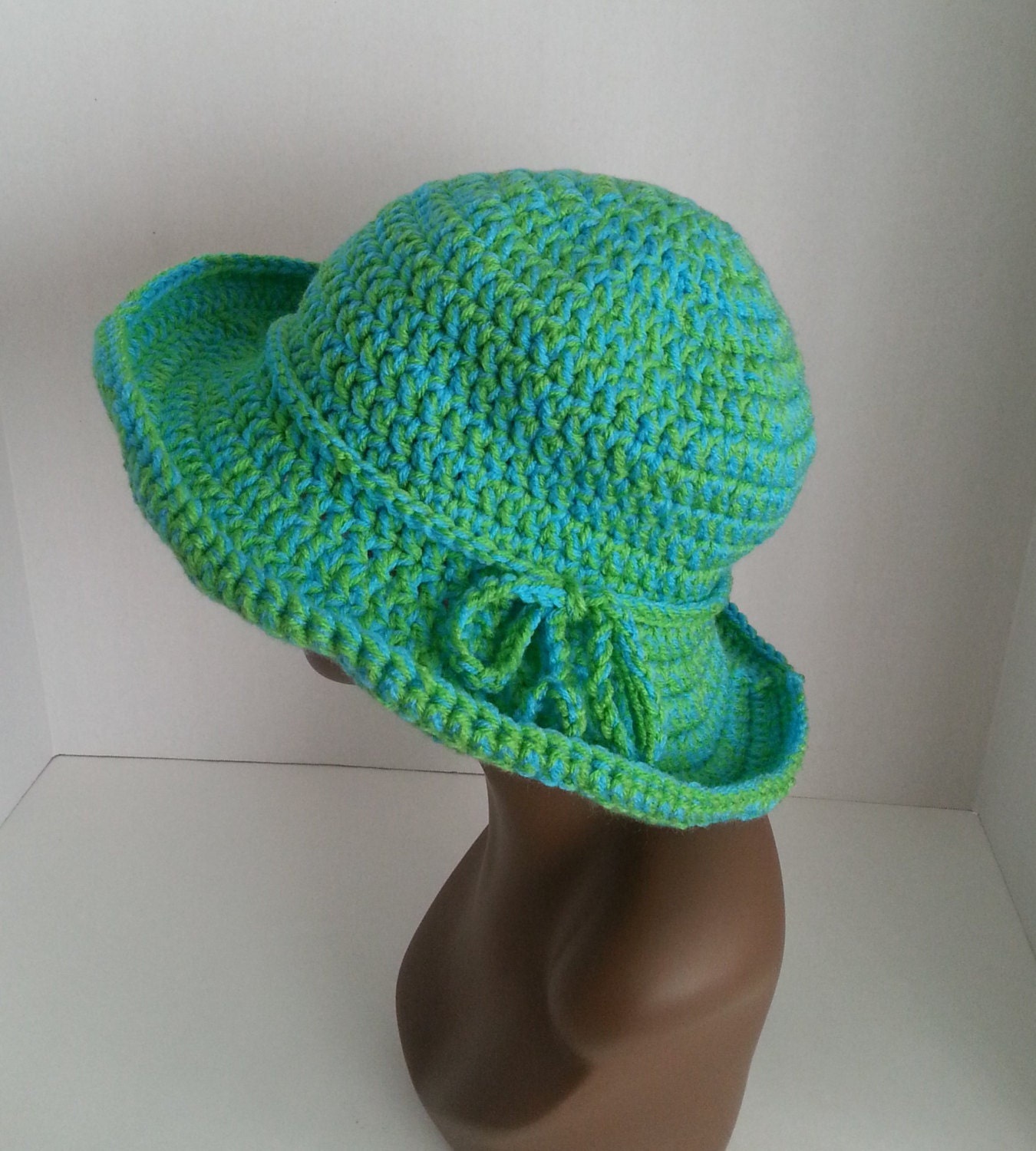 Wide Brimmed Crochet Hat Crochet Sun Hat with Wide Brim | Etsy