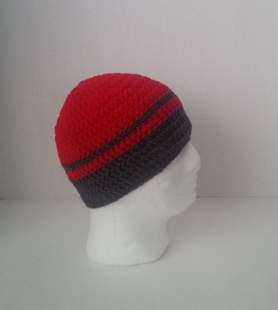 Warm Winter Hat Red White and Blue Beanie Patriotic Hat Crochet Womens Hat Mens Hat READY TO SHIP