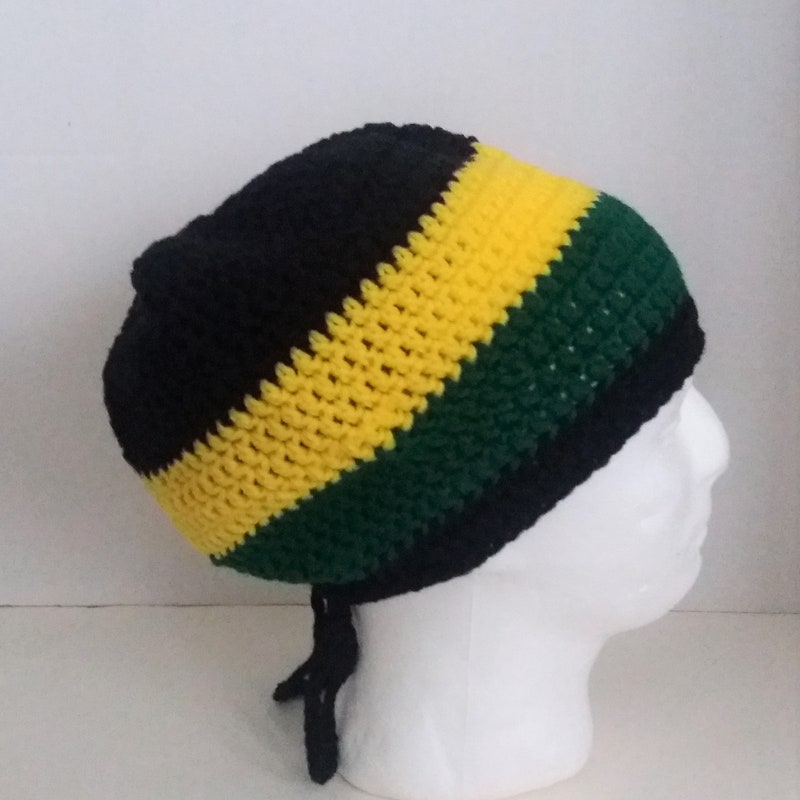 Crochet Rasta Tam, Cap, Jamaican Colors 