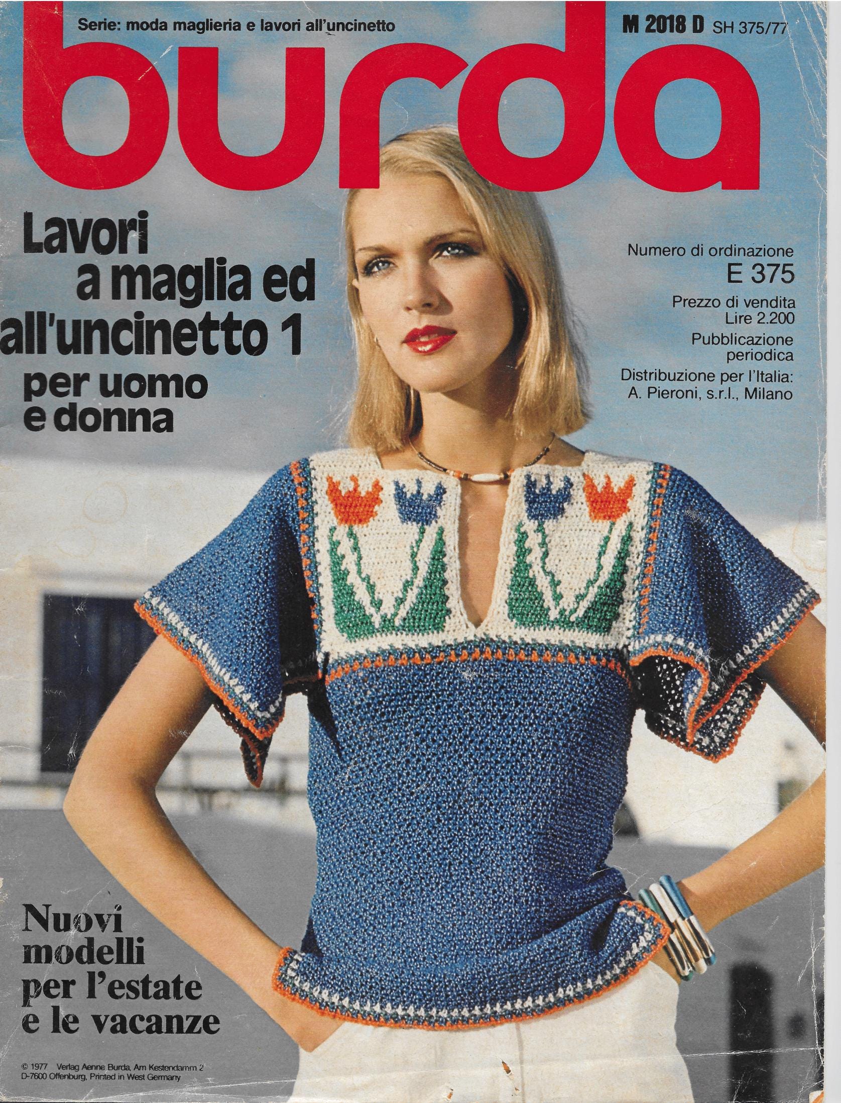 Italian Seventies Crochet and Knitting Pattern: Modelli Maglia E