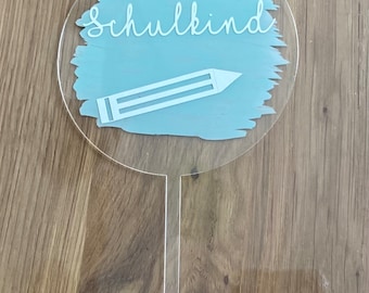 Cake Topper Schulkind Caketopper Kuchenstecker Schulanfang personalisiert