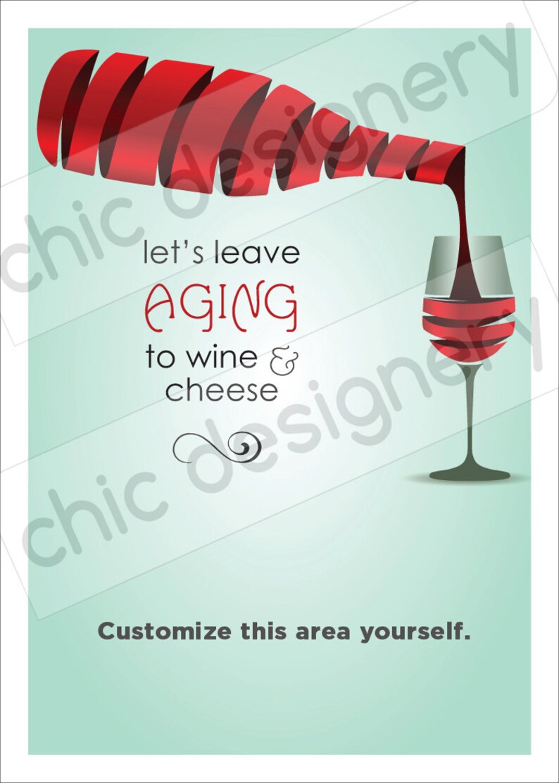Leave Aging to Wine & Cheese Graphic Only You Customize Etsy