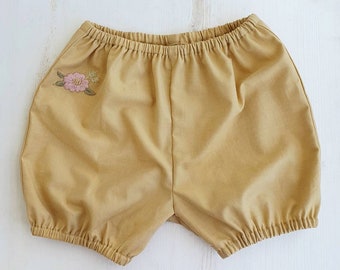 Embroidered Baby Bloomers organic cotton