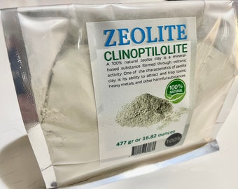 Reines griechisches Mineral-Zeolith-Tonpulver 475 Gramm oder 16,6 Zoll Natürliches Entgiftungsmittel