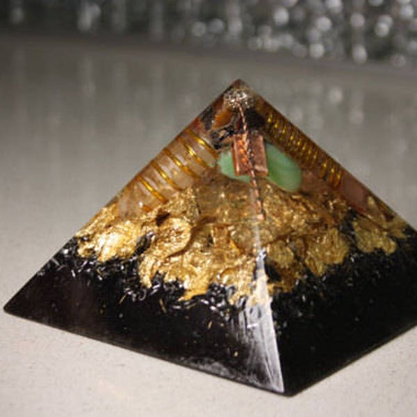 Large Size and very Heavy Powerful Orgone Pyramids EMF protection from Radiation, Healing energy Approx 3,93 inches or 10,5 cm