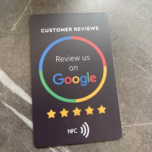 Scheda di recensione Google con NFC della tua attività OFFERTA LIMITATA!! Acquista 3 carte e te ne mando 5