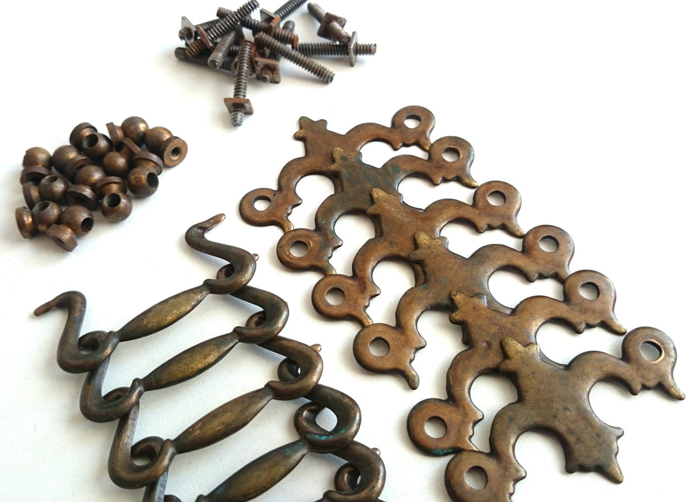 ONE Antique Brass Drawer Handles / Vintagehanging Drawer Drop Etsy UK