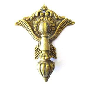 Tirador de cajón de gabinete, herraje de restauración de latón. #9C5G32K7