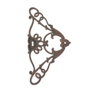 Vintage large brass plated escutcheon - embellishment keyhole cover. #908G28K21