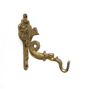 Vintage fish wall hook - planter hook - Towel or kitchen hook, Storage. #908G320K15