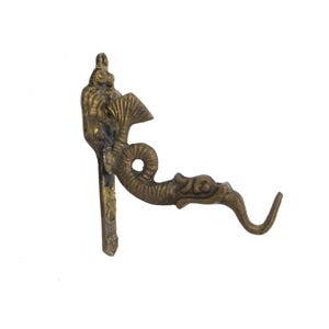 Vintage planter hook, fish wall hook - Towel or kitchen hook, Storage. #9C6GE9KC