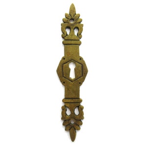 Vintage brass keyhole cover, escutcheon. #9C5G2BK1