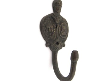 Antique coat hook knight castle- kitchen hook - wall hook - medieval. #906GAFK2