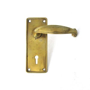 Single door handle with shaft, Antique brass door handle, door lever. #9C5G64K8