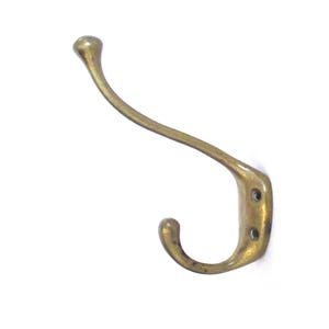 Antique authentic brass wall hook 1930&#39;s. #9C5G258K2