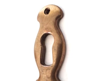 Vintage Brass Keyhole Insert: Distressed Hardware, Chest/Box Restoration