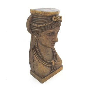 Antique Empire Ornament - furniture embellishment. Ornate ornamental furniture mount - egyptian bust. #904GB7K1