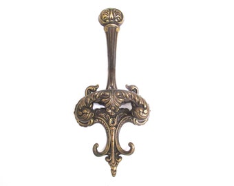 Vintage large ornate victorian style coat hook, made in Italy. #70FG190K2