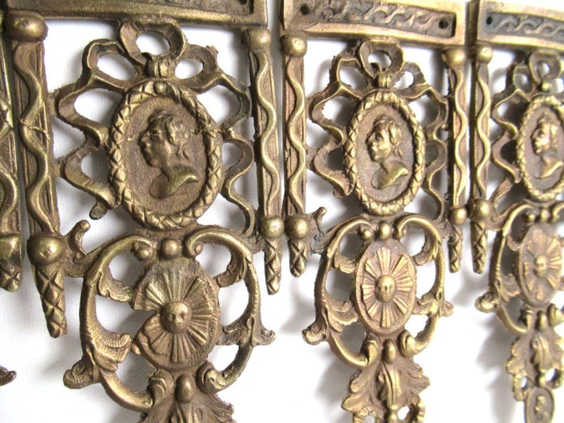 1 ONE Brass Antique Ornament Furniture Applique. Etsy