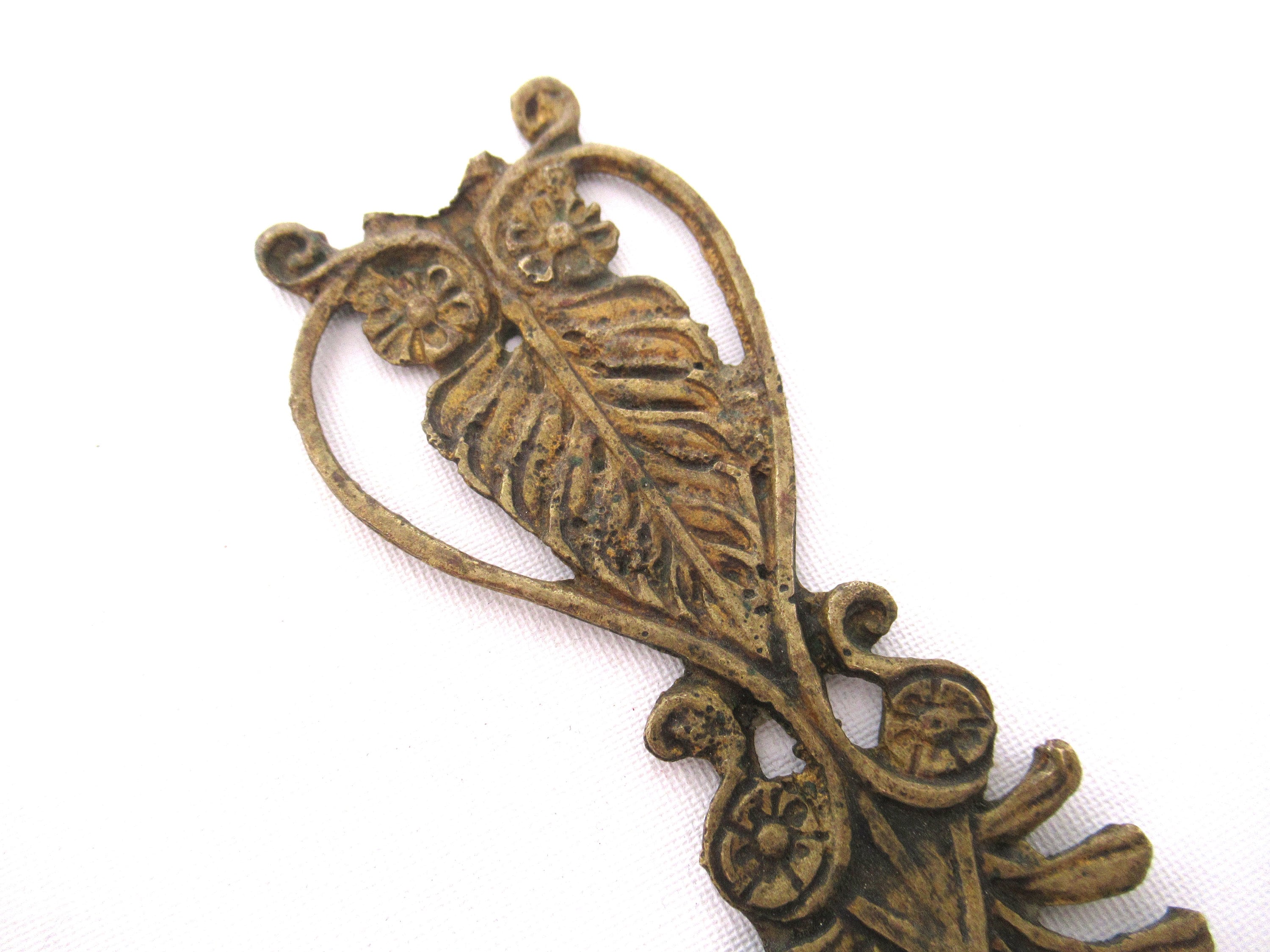 Brass Antique Furniture Applique. Decoration Mount Etsy