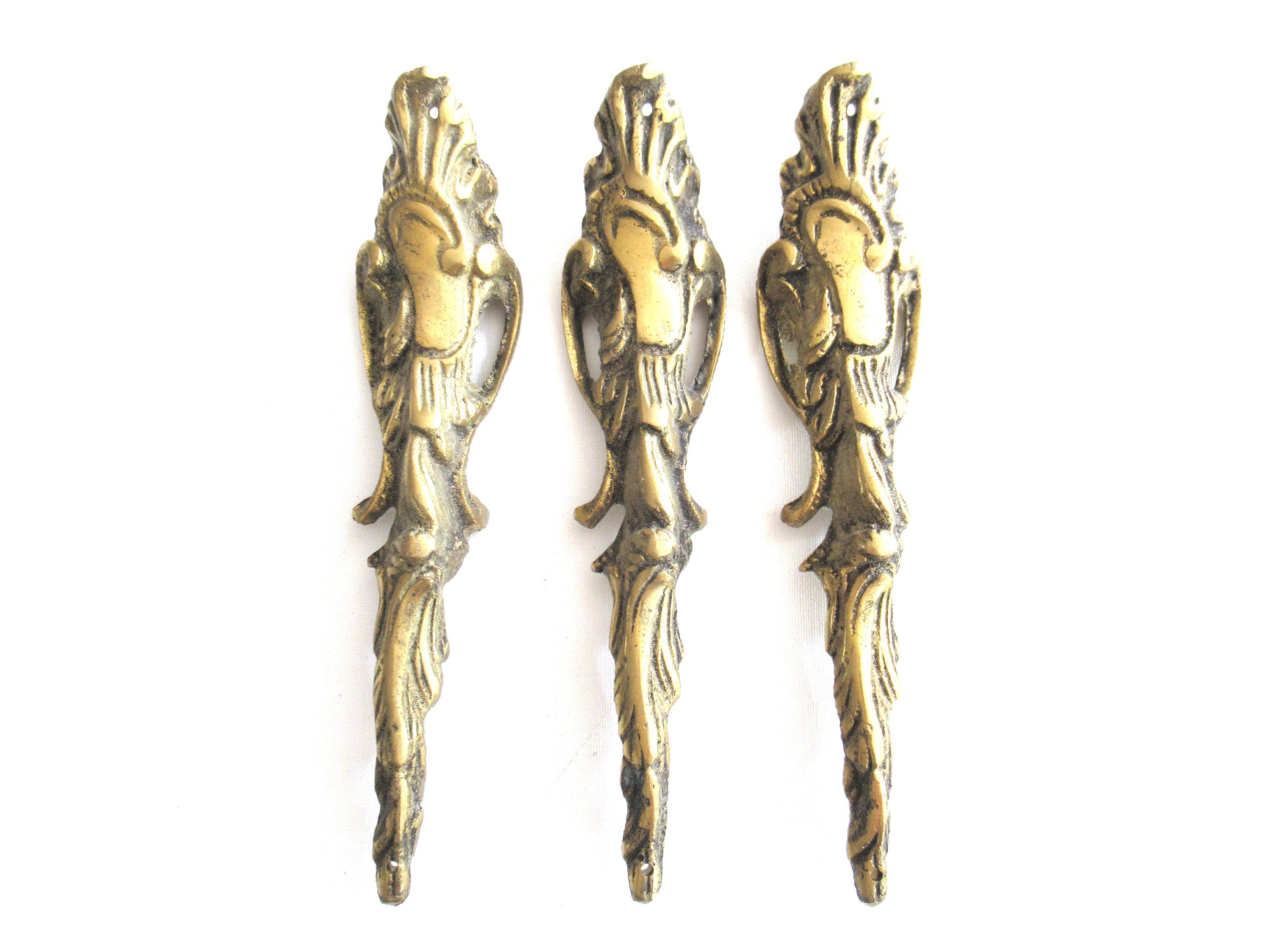 Buy A Set of 3 Antique Brass Ornaments / Corners. Authentic Antique  Hardware, Embellishment Restoration Supply. 7DAG19AK5 Online in India 
