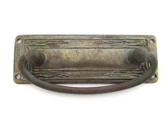 Vintage drawer pull brass - drop pull - restoration hardware. #8A4G28KE