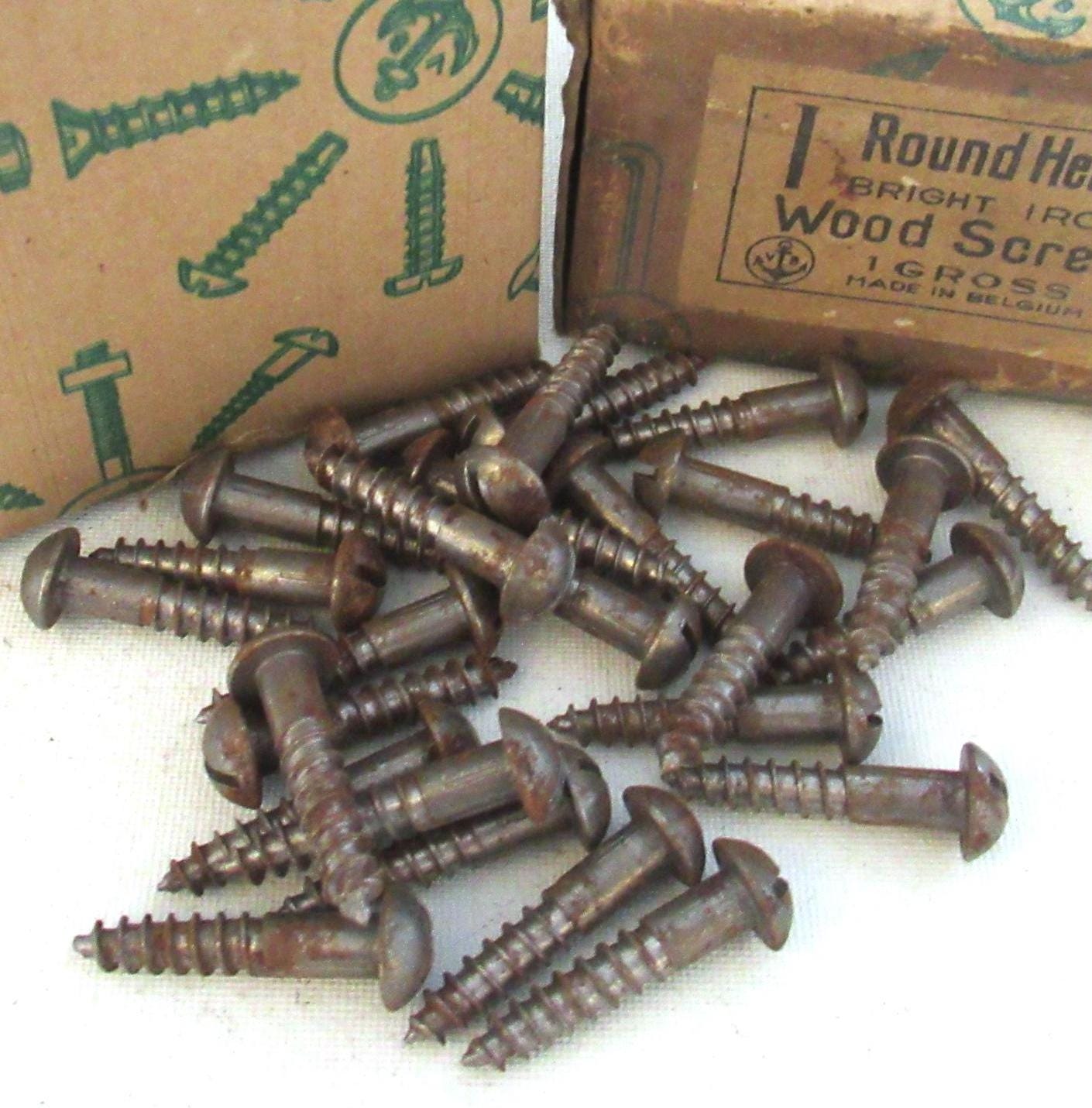 #0 Round Head Slotted Brass Wood Screws - Solid Brass, All Lengths Available