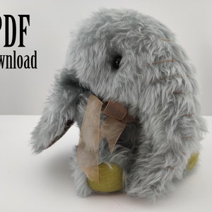 Wzór do szycia w formacie PDF - Duży słoń
