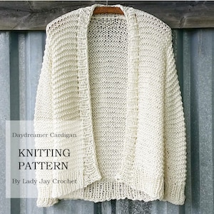 PATTERN ONLY: Daydreamer Cardigan | Summer cardi | All-season oversized garter stitch cardigan | Knitting pattern | Handmade sweater