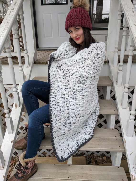 PATTERN Polar Faux Throw Crochet Faux Fur Throw Blanket Crochet
