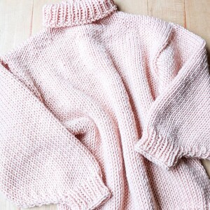 PATTERN: True Love Turtleneck Chunky Knit Sweater Pattern - Etsy