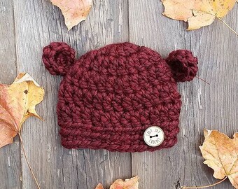 How to Crochet a Baby Beanie with Bear Ears - DIY Home Improvement